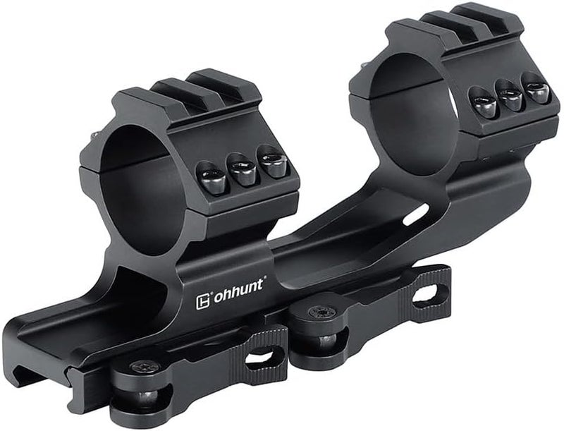 ohhunt Scope Mount 30mm 1 inch QD Quick Release Picatinny Scope Mounts 1.42 inch Center High Black - Image 1
